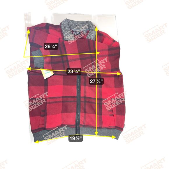 IZOD Buffalo Plaid Zip Up Jacket Lumber Jack Logger Hunter Winter Size Large - Picture 4 of 4